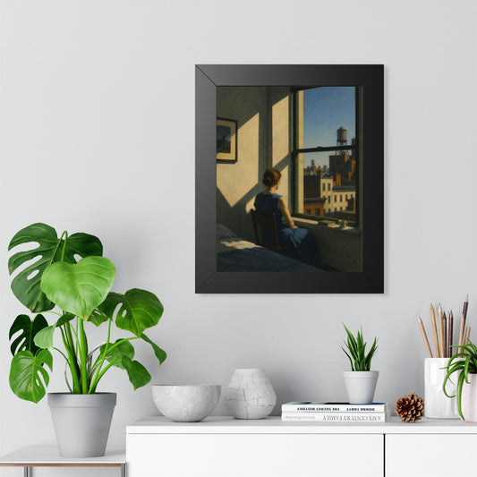 Stillness by the Window Framed Art Print | Cove & Calm