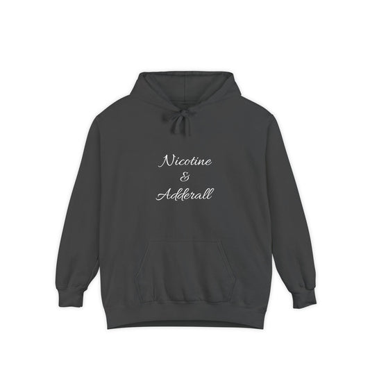 Nikotin & Adderall Kapuzenpullover – Minimalistischer ADHS Grafik-Pullover | Cove & Calm