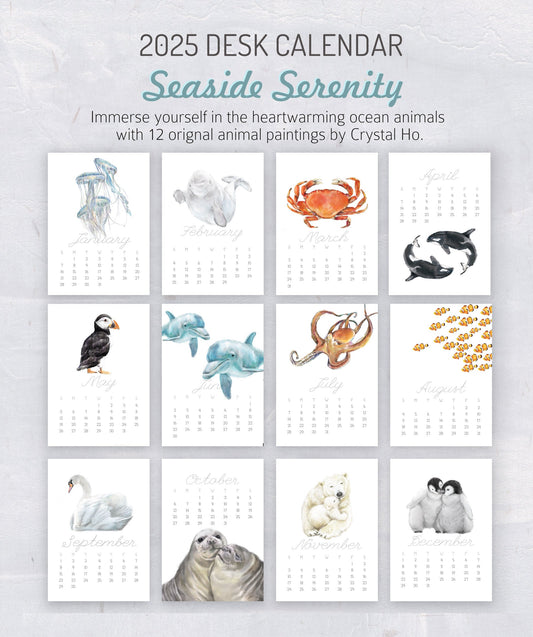 2027 Desk Calendar: Ocean Animal