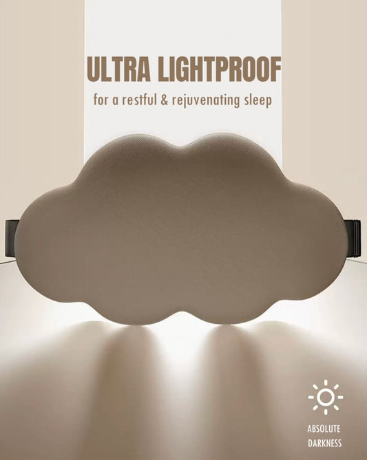 3D Contoured Puffy Cute Could Sleep Eye Mask - Ultra Lightproof and