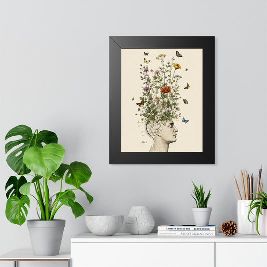 Framed Poster — Botanical Mind Illustration