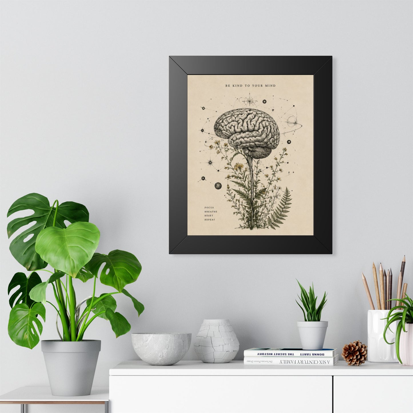 ADHD Brain Anatomy Vintage Poster | Cove & Calm