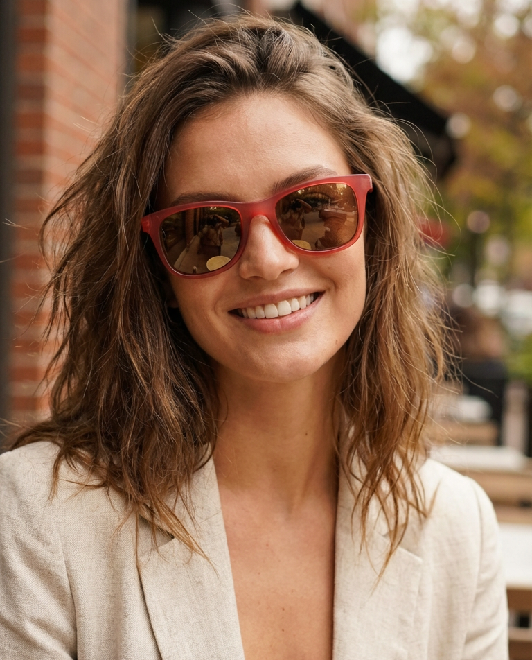 Boléro Luxor — Wayfarer Polarized Sunglasses, Silver Mirror