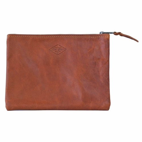 Leather Desk Organizer Pouch | Office Cable & Accessory Case | Cove & Calm
