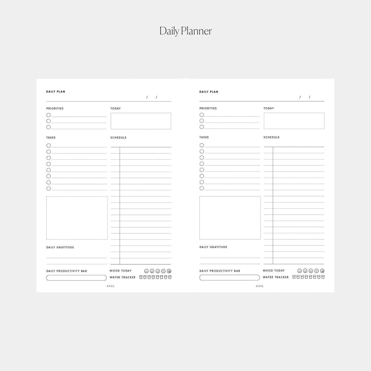 Undated Daily Planner Insert (6-Ring)
