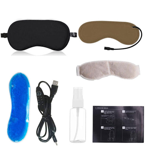 USB Steam Schlafmaske Abschattende Maske für den Schlaf Weich Verstellbar