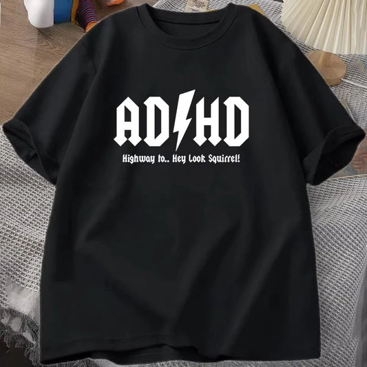 ADHS Highway Hey Sieh Mal Eichhörnchen T-SHIRT Herren Damen Rocker Rock and Roll