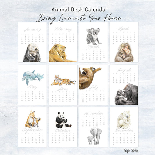 2027 Desk Calendar: Baby & Mommy