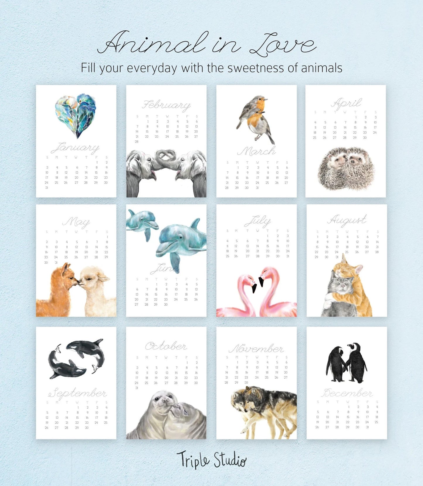 2027 Desk Calendar: Dear Love