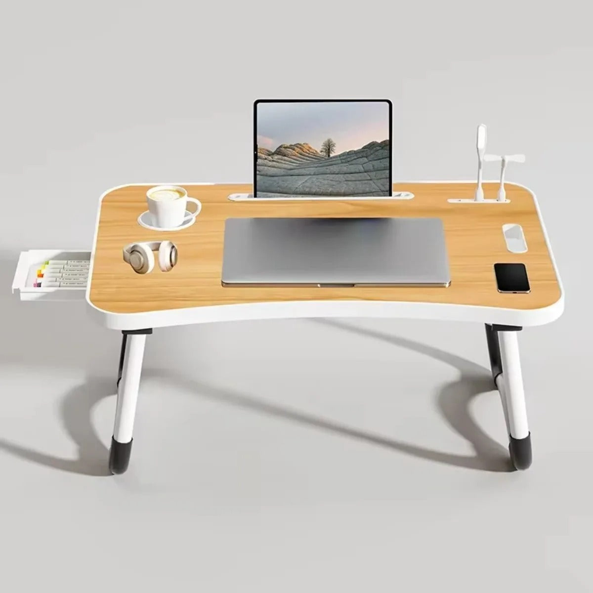 Faltbarer Laptop-Gaming-Tisch – Tragbarer Tisch mit USB-Lüfter