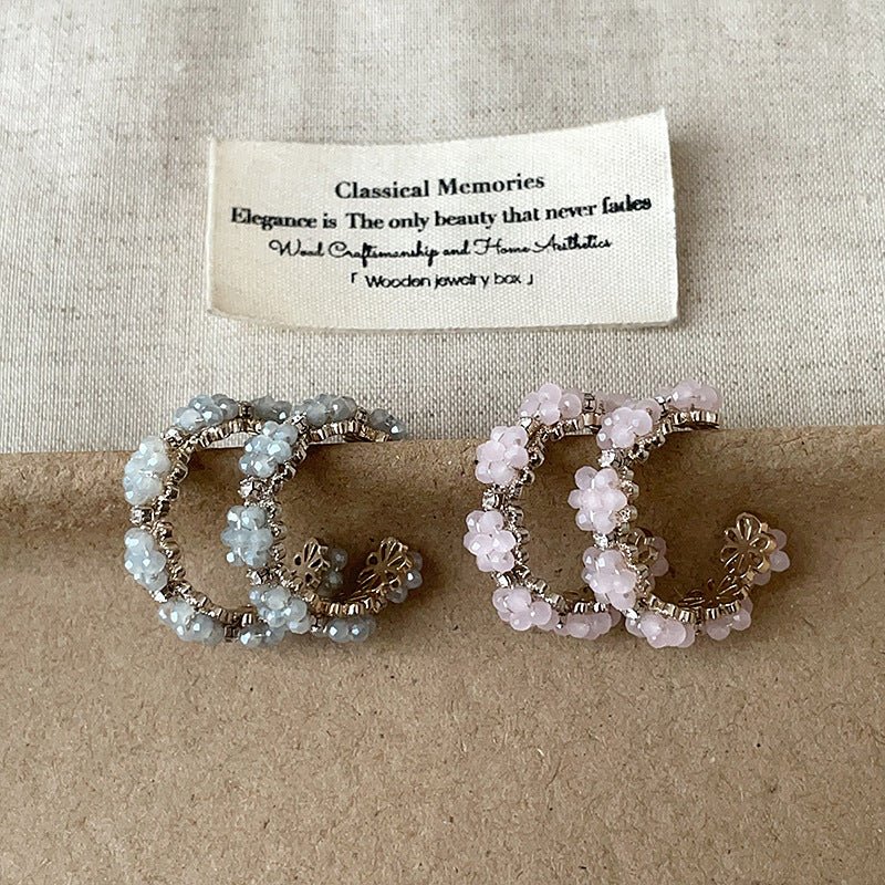 Floret-Creolen in Pink