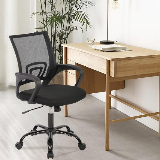 Ergonomic Black Office Chair With Lumbar Support And Mesh
