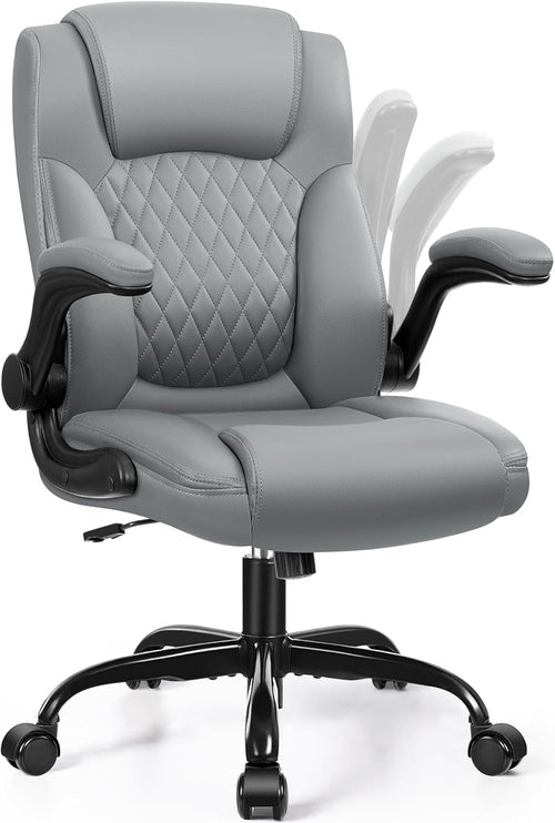 Ergonomic Office Chair for ADHD Focus | PU Leather Desk Chair with Lumbar Support | Cove & Calm