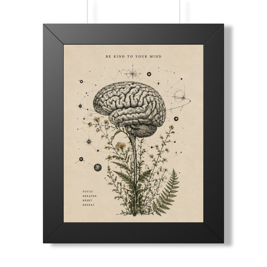 ADHD Brain Anatomy Vintage Poster | Cove & Calm