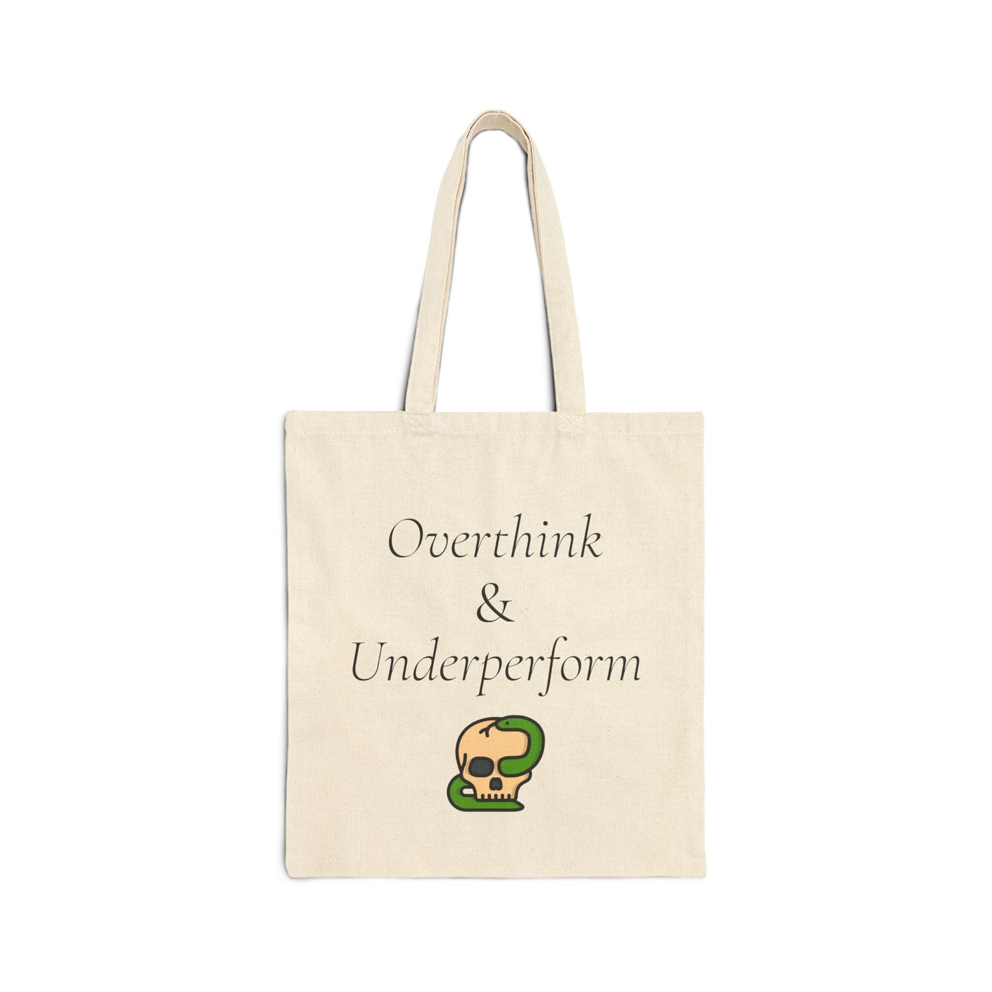 Overthink & Underperform™ Stofftasche | Minimalistische Baumwoll-Einkaufstasche | Cove & Calm