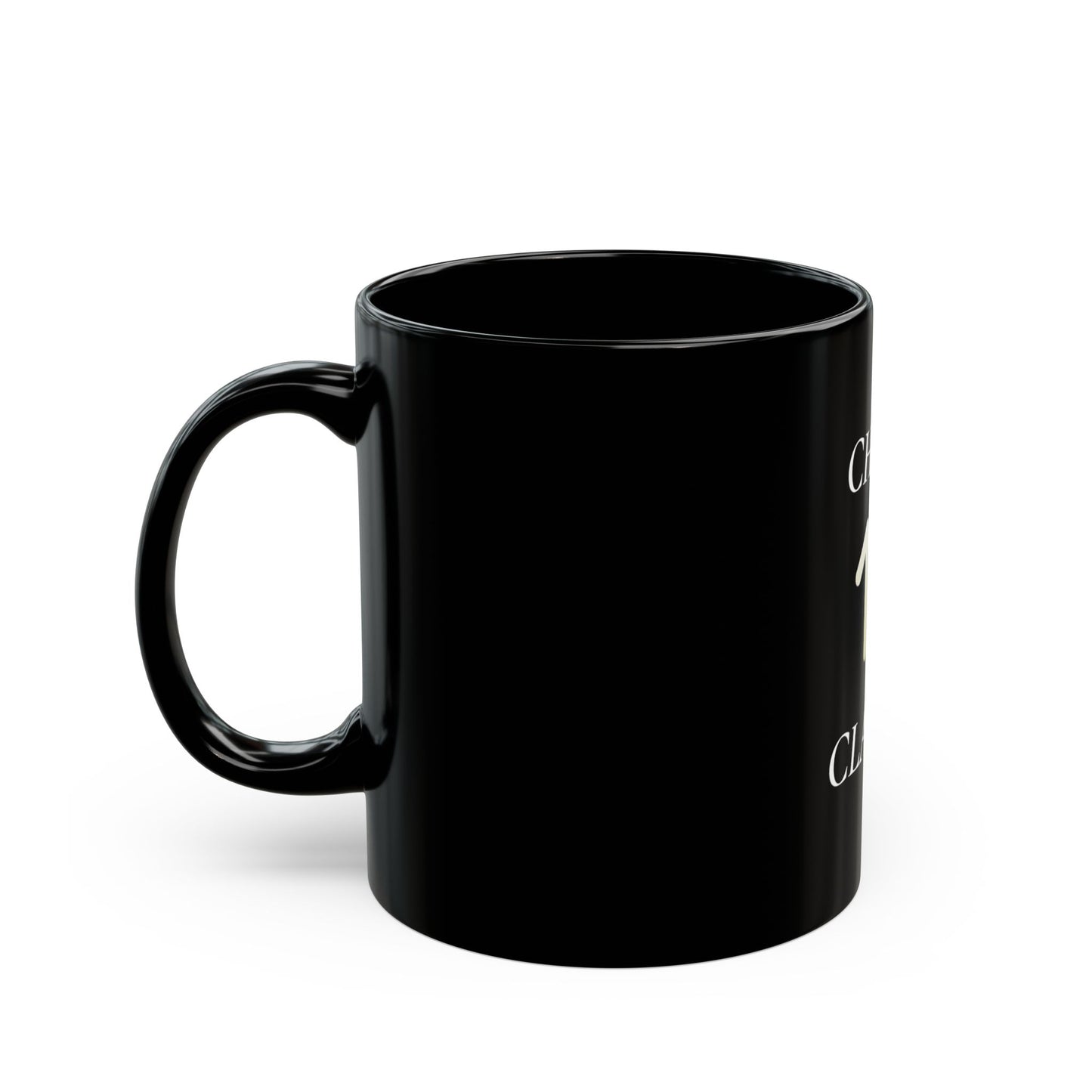 Chaos Klarheit Schwarze Kaffeetasse – 325ml/444ml Motivations-Keramiktasse
