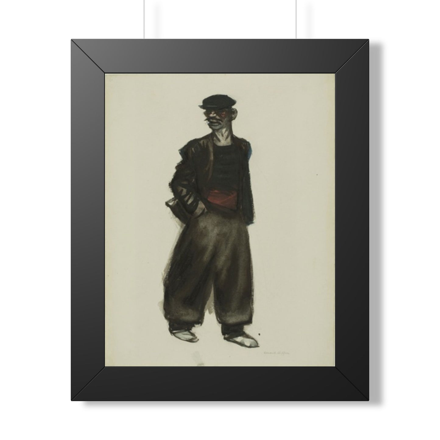 Edward Hopper "Road-Mender" Gerahmter Kunstdruck | Cove & Calm