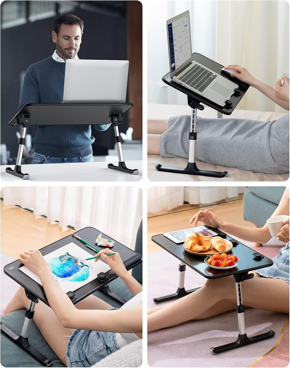 Höhen- und neigungsverstellbarer Laptop-Tisch für Bett und Sofa