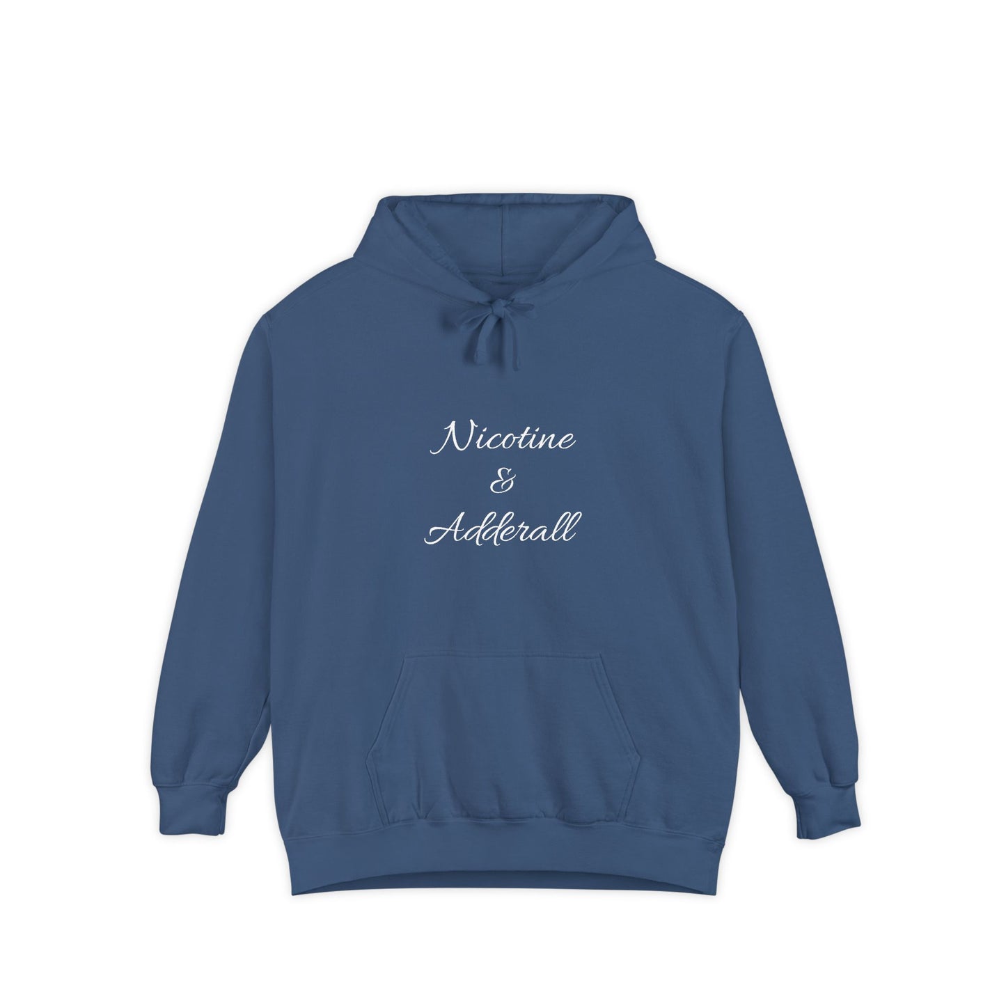 Nicotine & Adderall Hoodie – Minimalist ADHD Graphic Pullover | Cove & Calm