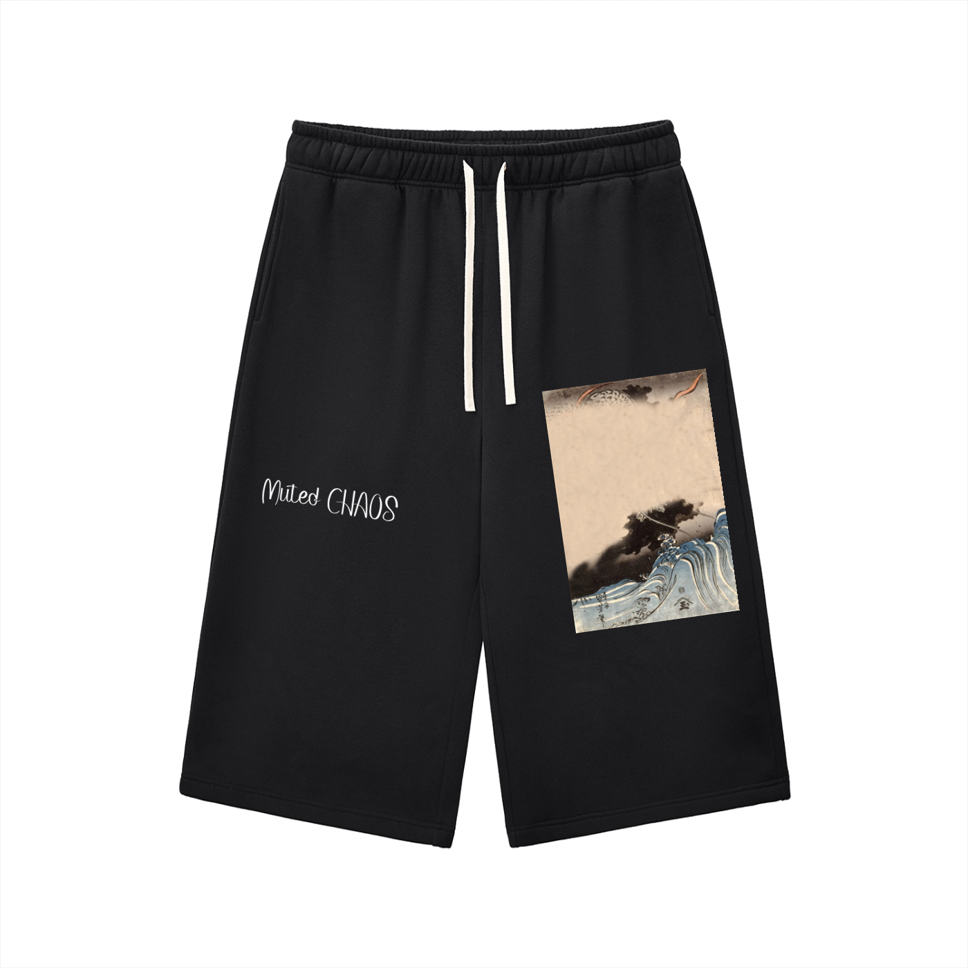 Relaxed Drawstring Three-quarter Sweatpants