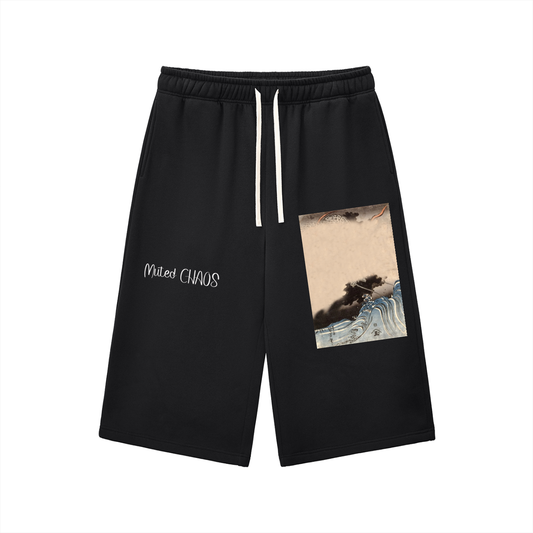 Relaxed Drawstring Three-quarter Sweatpants