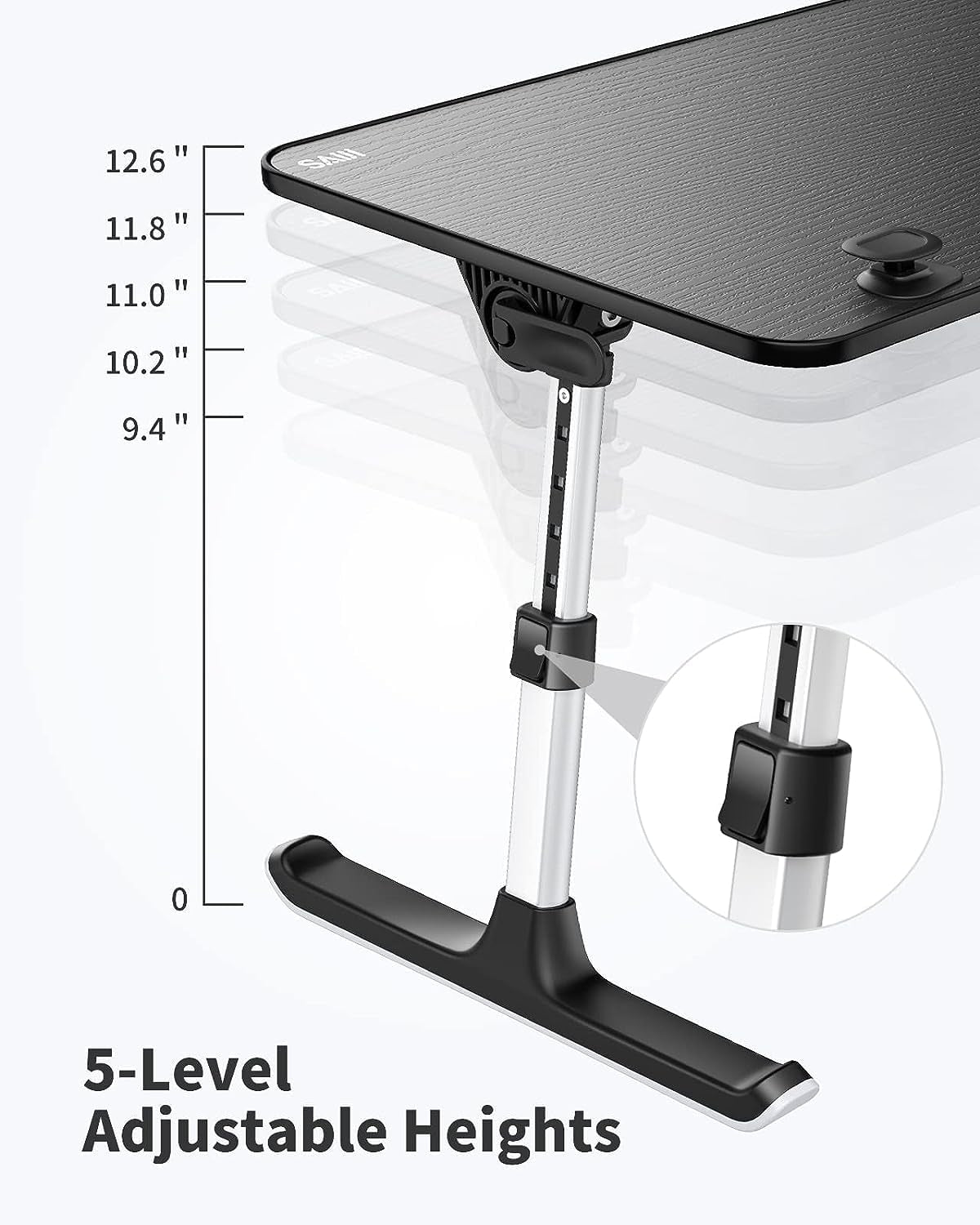 Höhen- und neigungsverstellbarer Laptop-Tisch für Bett und Sofa