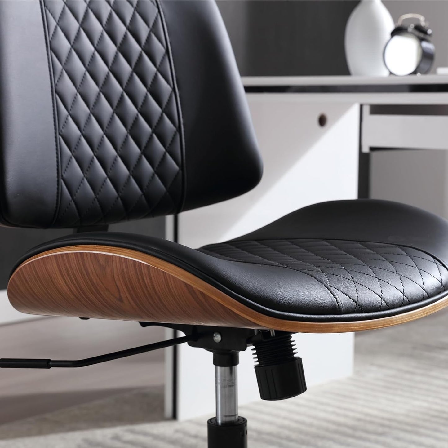 Bürostuhl Schwarz 360° drehbar Ergonomischer Schreibtischstuhl