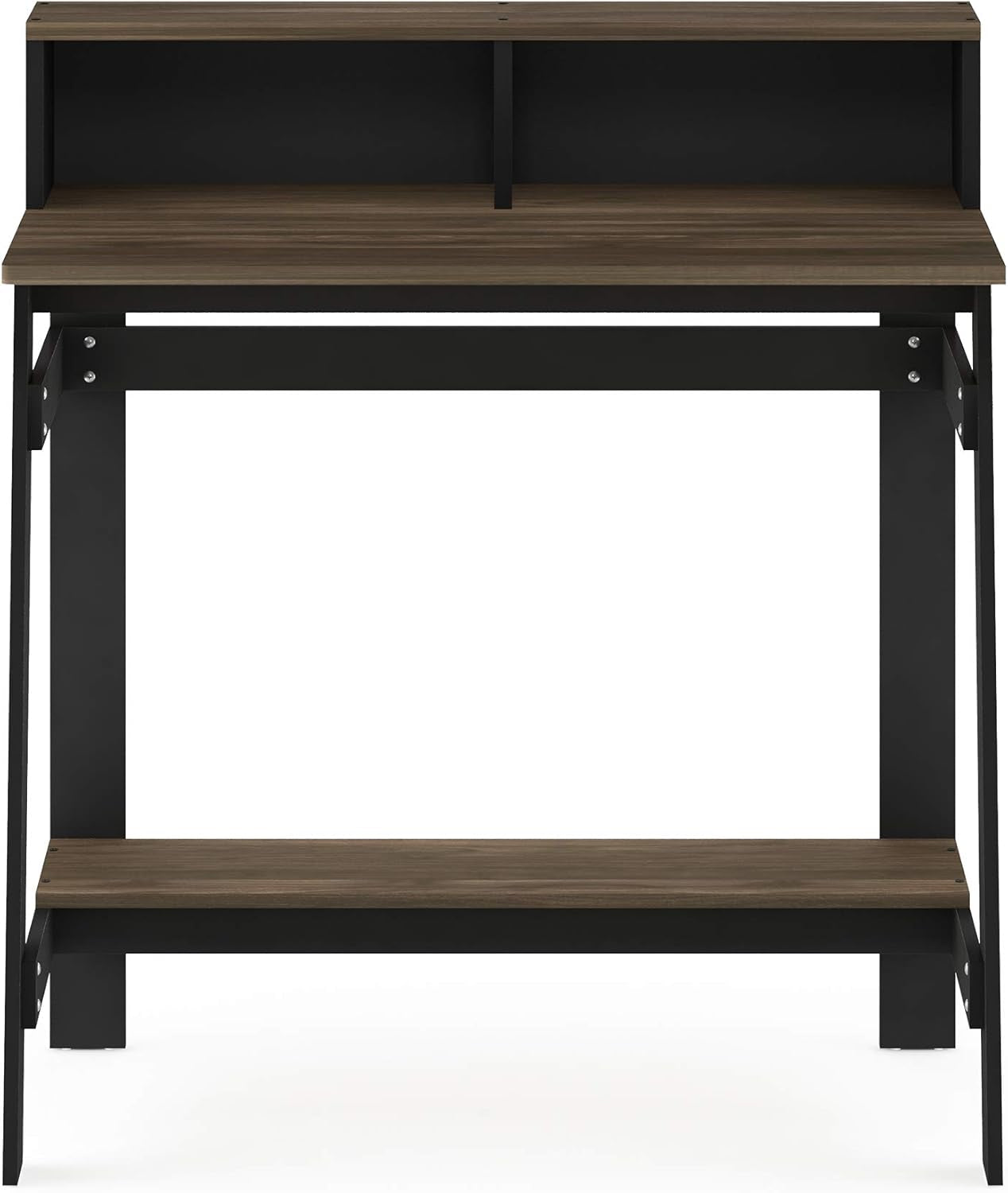 Computer Desk with Hutch Storage | ADHD Home Office Desk | Columbia Walnut | Cove & Calm