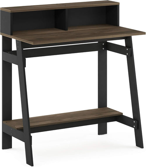 Computer Desk with Hutch Storage | ADHD Home Office Desk | Columbia Walnut | Cove & Calm