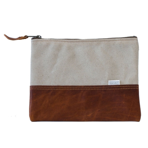 Leather Desk Organizer Pouch | Office Cable & Accessory Case | Cove & Calm