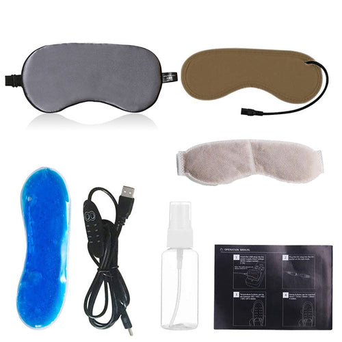 USB Steam Schlafmaske Abschattende Maske für den Schlaf Weich Verstellbar