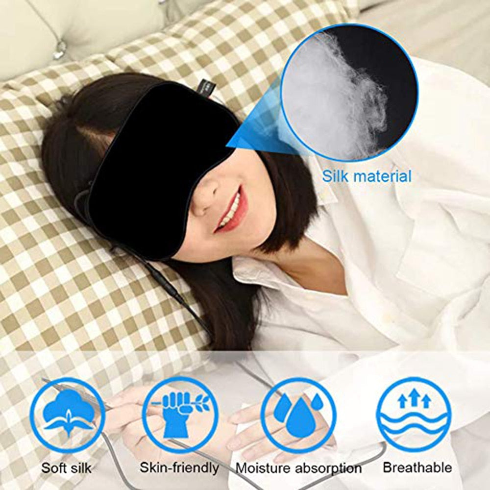 USB Steam Schlafmaske Abschattende Maske für den Schlaf Weich Verstellbar