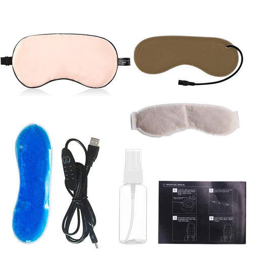 USB Steam Schlafmaske Abschattende Maske für den Schlaf Weich Verstellbar