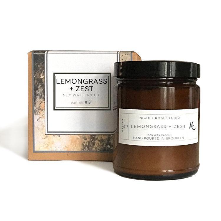 Zitronengras + Zest Aromatherapie Sojawachskerze