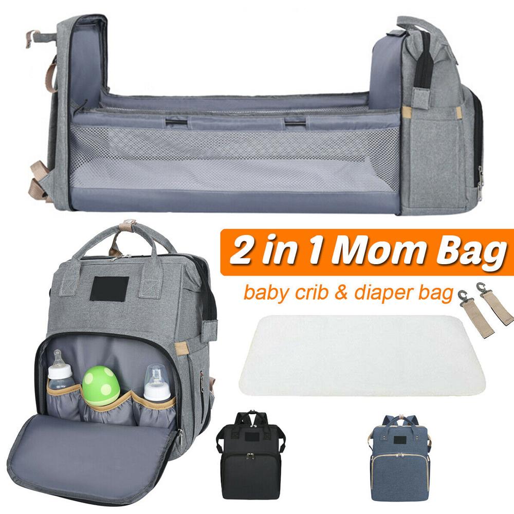 Wickeltasche für Kinderwagen mit Babybett