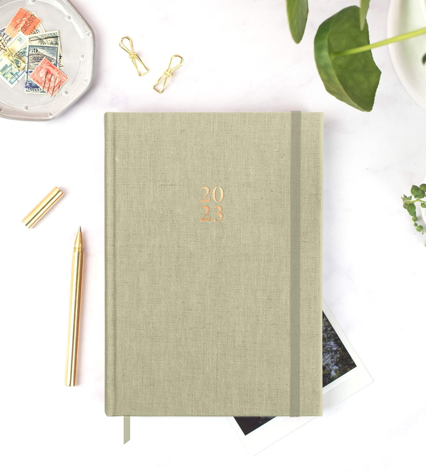 Ponderlily® Weekly Planner 2023, Sage (Sunday start)