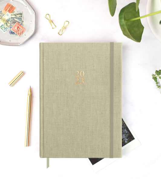Ponderlily® Weekly Planner 2023, Sage (Sunday start)