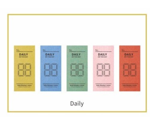 Retro-Ticket-Notizblock Wort-Taschenkalender-Planer