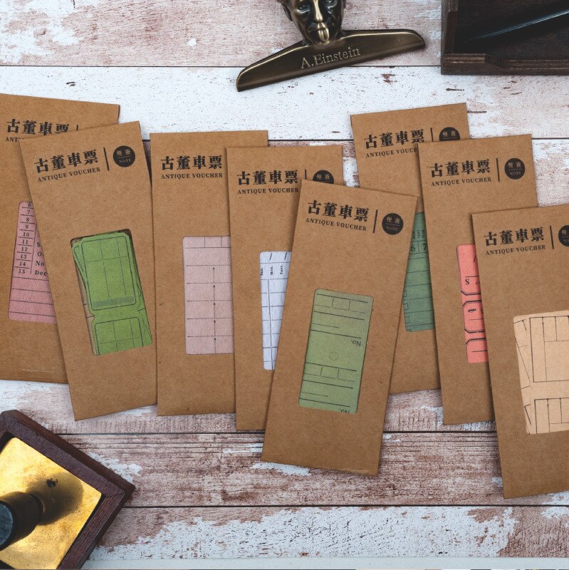 Retro-Ticket-Notizblock Wort-Taschenkalender-Planer