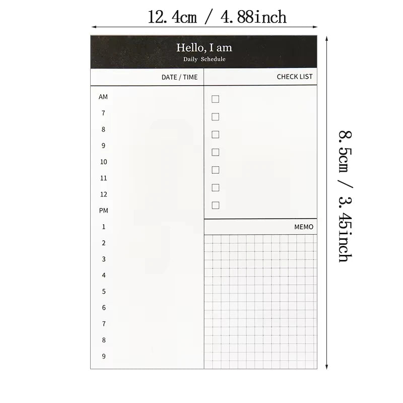 Daily ADHD Planner Pad | Time Blocking & Productivity Checklist | Cove & Calm