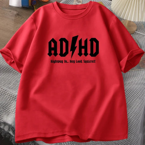ADHS Highway Hey Sieh Mal Eichhörnchen T-SHIRT Herren Damen Rocker Rock and Roll