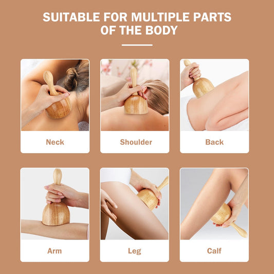 1pc Wooden Massage Cup Wood Massage Tools hand massager for Full-Body