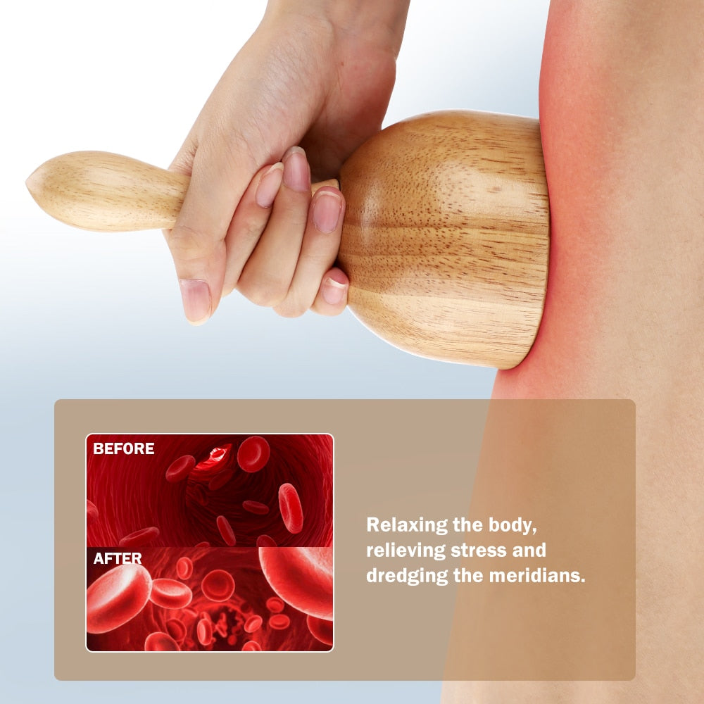 1 Stück Holz-Massagebecher Holzmassagegeräte Handmassagegerät für den ganzen Körper