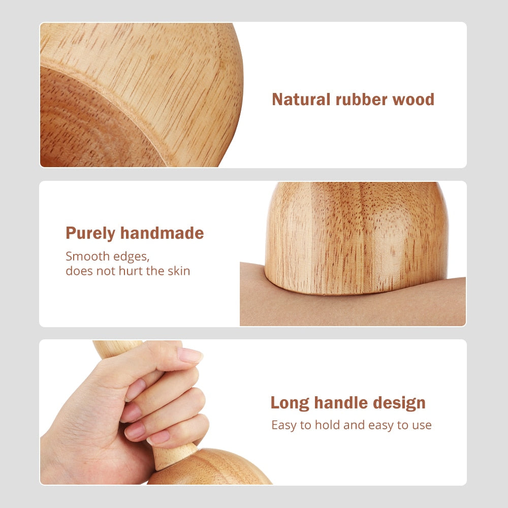 1 Stück Holz-Massagebecher Holzmassagegeräte Handmassagegerät für den ganzen Körper