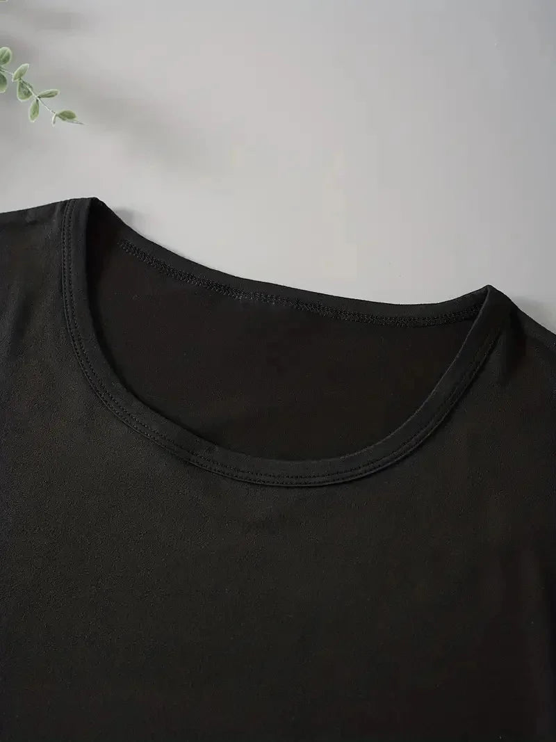 Damen T-Shirt mit Rundhalsausschnitt, lässig, Kurzarm, mit „ADHD AF“ Buchstaben-Print