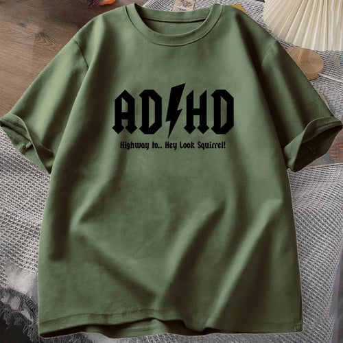 ADHS Highway Hey Sieh Mal Eichhörnchen T-SHIRT Herren Damen Rocker Rock and Roll