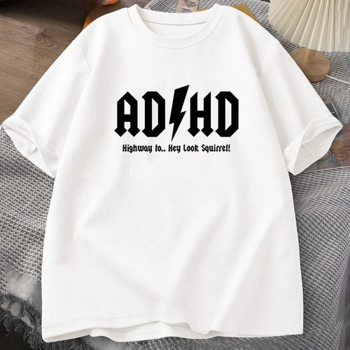 ADHS Highway Hey Sieh Mal Eichhörnchen T-SHIRT Herren Damen Rocker Rock and Roll