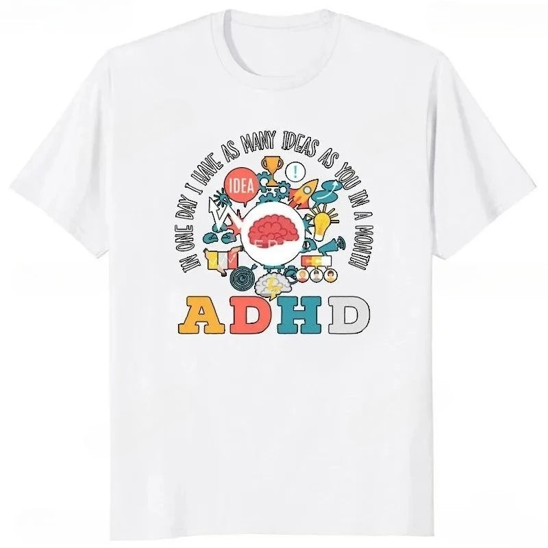 Lustige T-Shirts für Gehirn-Neurodiversität, Autismus-Spektrum-Störung (ASS),