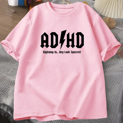 ADHS Highway Hey Sieh Mal Eichhörnchen T-SHIRT Herren Damen Rocker Rock and Roll