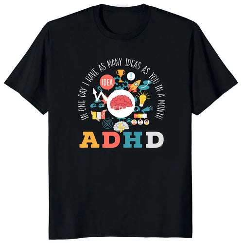 Lustige T-Shirts für Gehirn-Neurodiversität, Autismus-Spektrum-Störung (ASS),